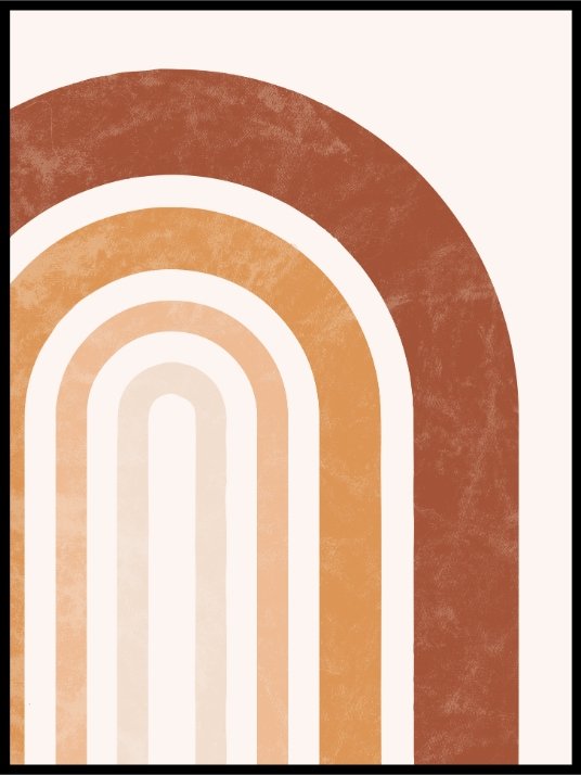 Terracotta Rainbow Boho Poster - Plakatbar.no