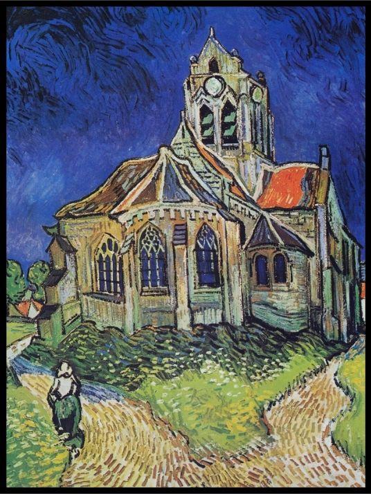 Kirken i Auvers, Van Gogh - Plakat
