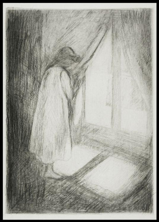 The girl at the window, Edvard Munch- Plakat - Plakatbar.no