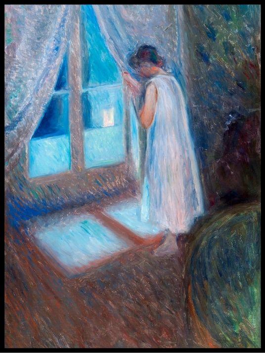 Pigen ved vinduet, Edvard Munch - Plakat