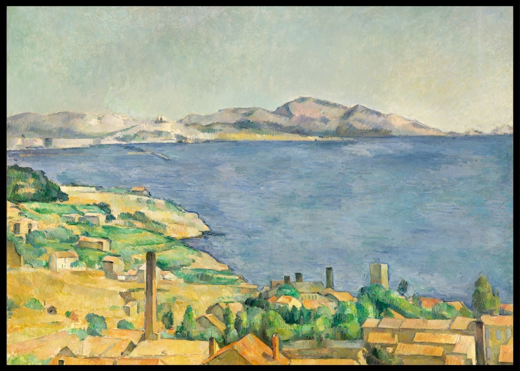 The Gulf of Marseilles Seen from L'Estaque, Paul Cezanne- Plakat - Plakatbar.no