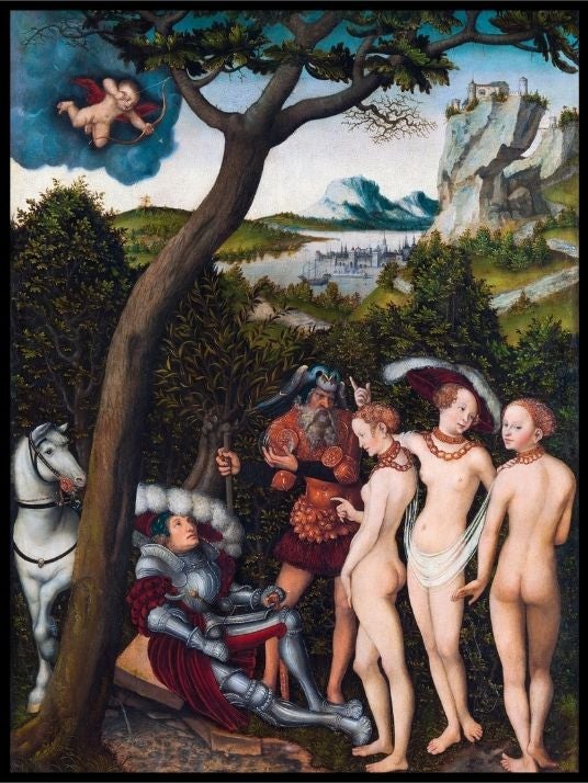 The judgment of Paris, Lucas Cranach- Poster