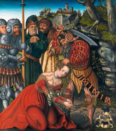 The martyrdom of Saint Barbara, Lucas Cranach- Plakat - Plakatbar.no