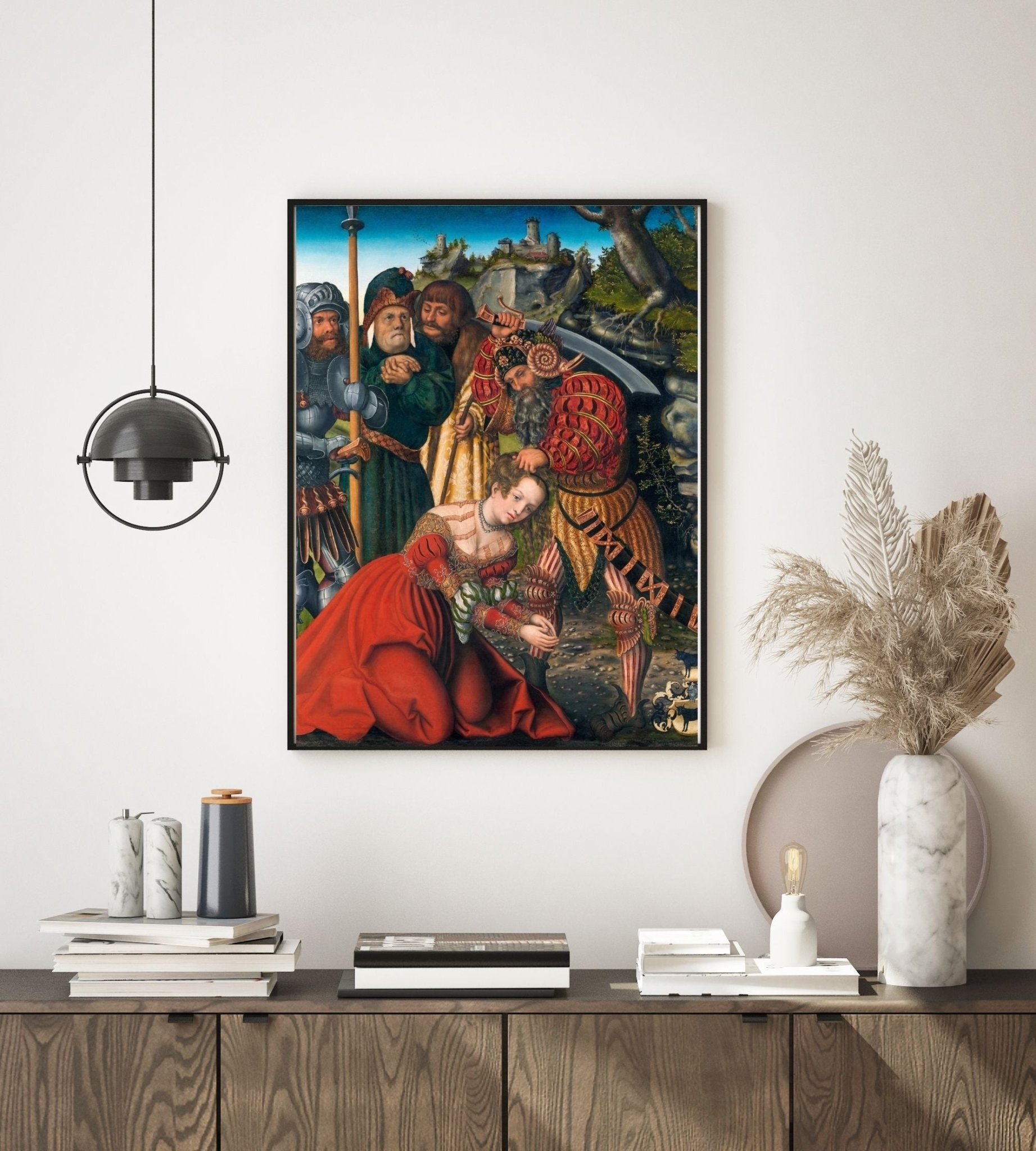 The martyrdom of Saint Barbara, Lucas Cranach- Plakat - Plakatbar.no
