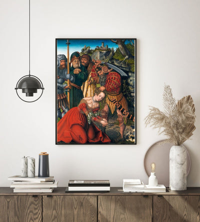 The martyrdom of Saint Barbara, Lucas Cranach- Plakat - Plakatbar.no