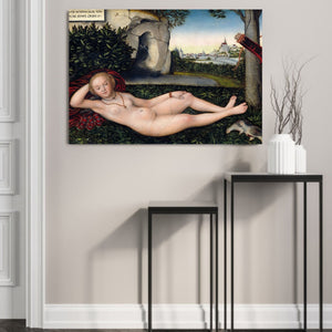 The nymph of the spring, Lucas Cranach- Plakat - Plakatbar.no