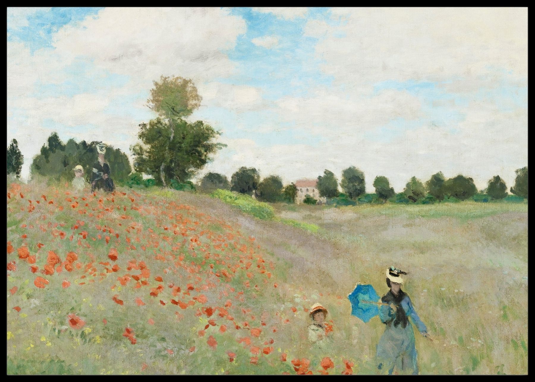 The poppy field close to Argenteuil, Claude Monet - Plakat - Plakatbar.no