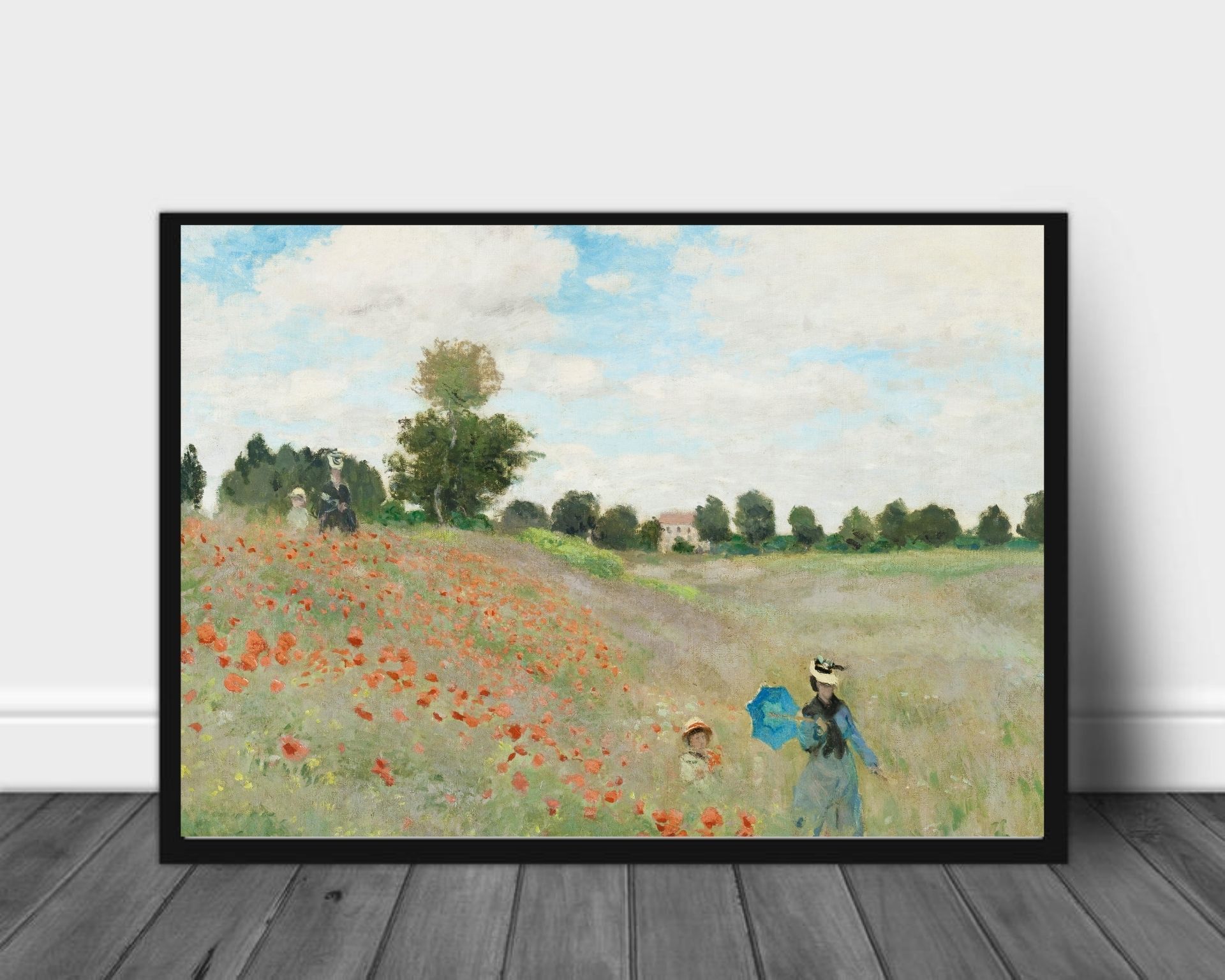 The poppy field close to Argenteuil, Claude Monet - Plakat - Plakatbar.no