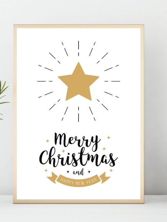 The Star Merry Christmas Poster - Plakatbar.no