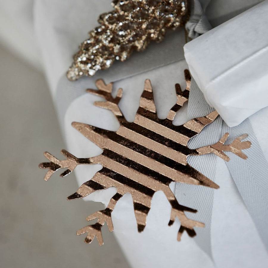Tin Plate Ice Crystal - julepynt
