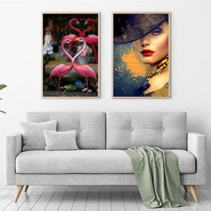 To flamingoer poster - Plakatbar.no