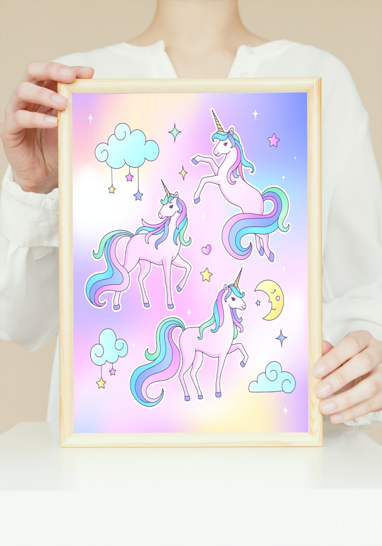 Tre enhjørninger - Plakatbar.no