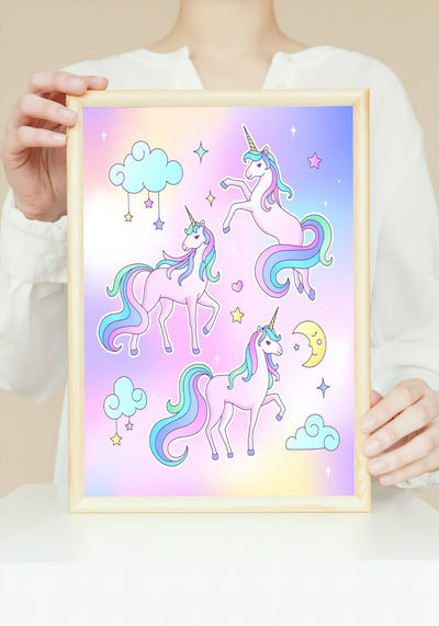 Tre enhjørninger - Plakatbar.no