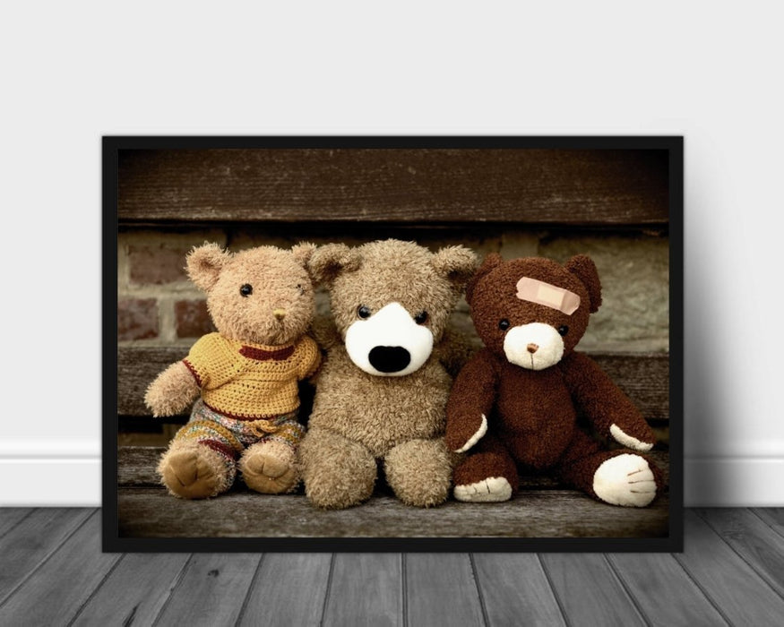 Tre teddybjørner poster - Plakatbar.no