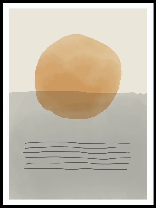 Trendy abstract hand painted poster 3