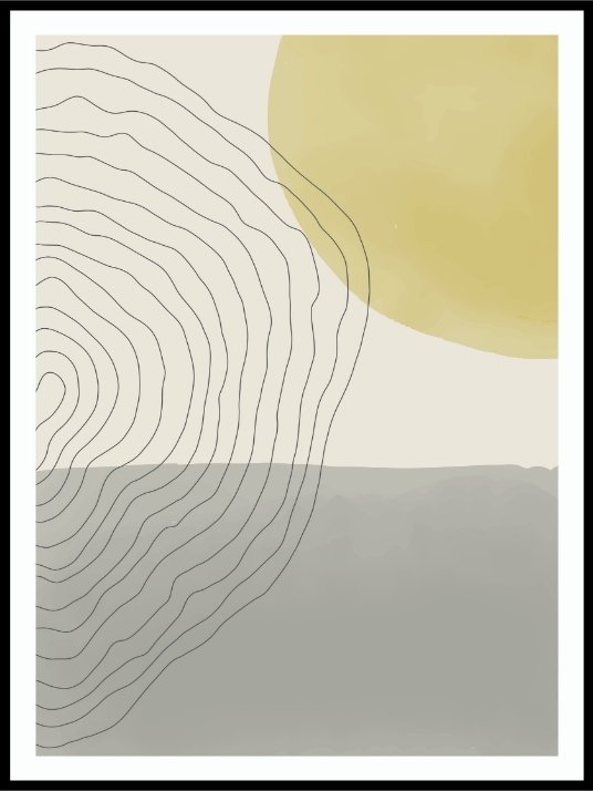 Trendy abstract hand painted poster 4