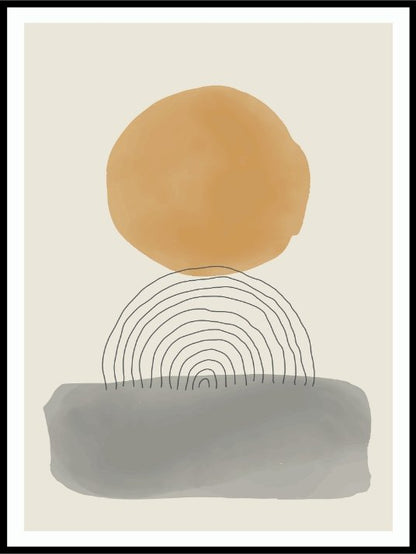 Trendy abstract hand painted poster - Plakatbar.no