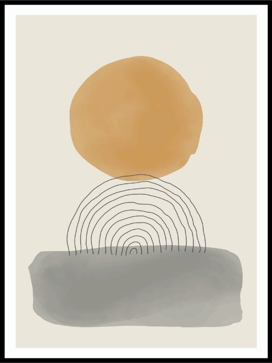 Trendy abstract hand painted poster