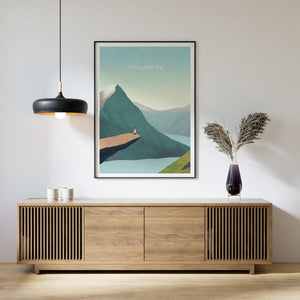 Trolltunga - Kunstplakat av Henry Rivers