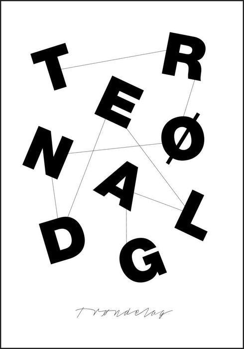 Trøndelag - Typografi Plakat - Plakatbar.no