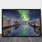 Trondheim by, nordlys - Plakat - Plakatbar.no