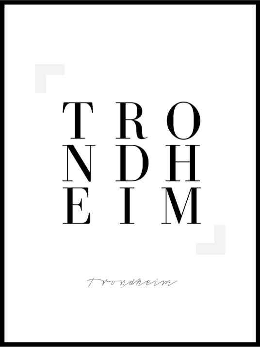 Trondheim - Plakat - Plakatbar.no