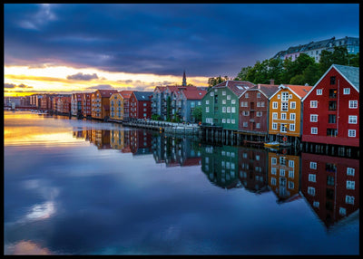 Trondheim, soloppgang - Plakat - Plakatbar.no