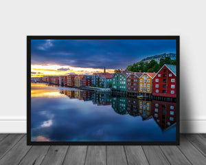 Trondheim, soloppgang - Plakat - Plakatbar.no