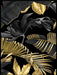 Tropical Leaves Poster 2 - Black Gold - Plakatbar.no