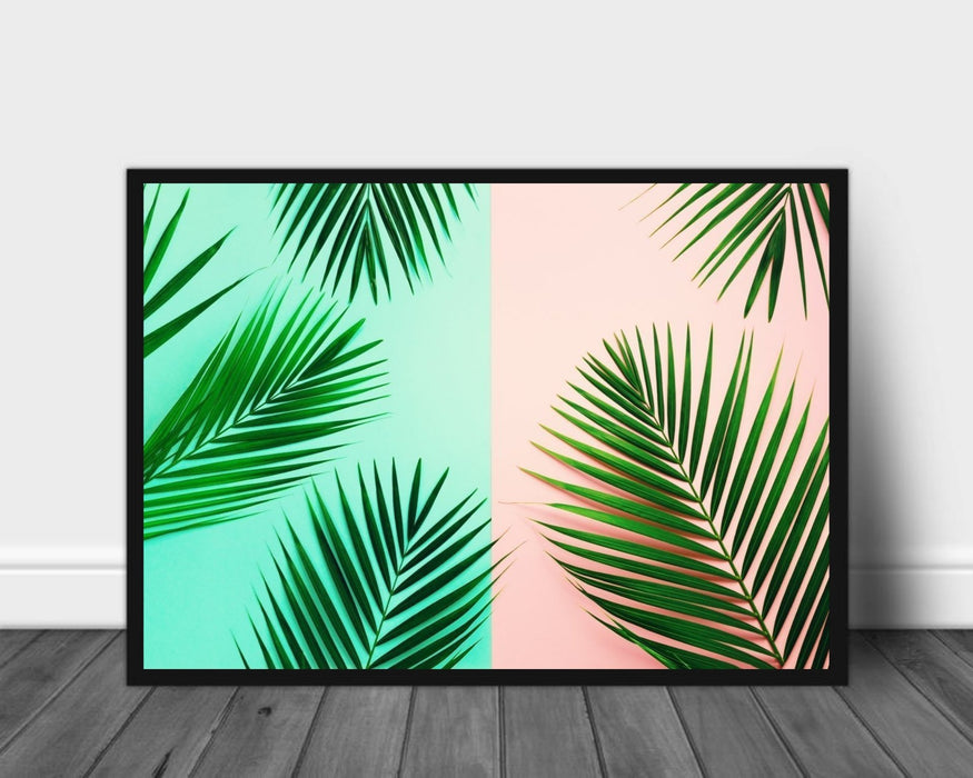 Tropical palm leaves poster - Plakatbar.no