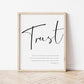 Trust - Typografiplakat - Plakatbar.no