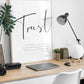 Trust - Typografiplakat - Plakatbar.no
