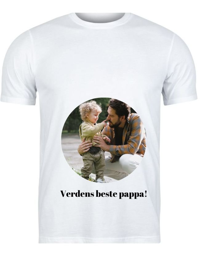 Tskjorte med eget bilde og tekst Plakatbar.no