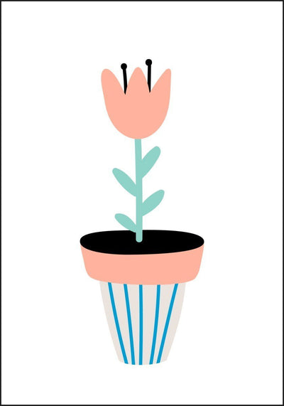 Tulipan i krukke poster - Plakatbar.no