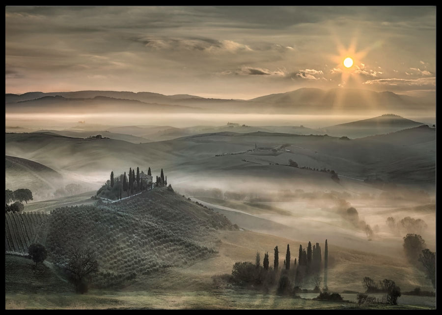 Tuscan morning poster