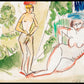 Two bathers near the woods, Ernst Ludwig Kirchner - Plakat - Plakatbar.no