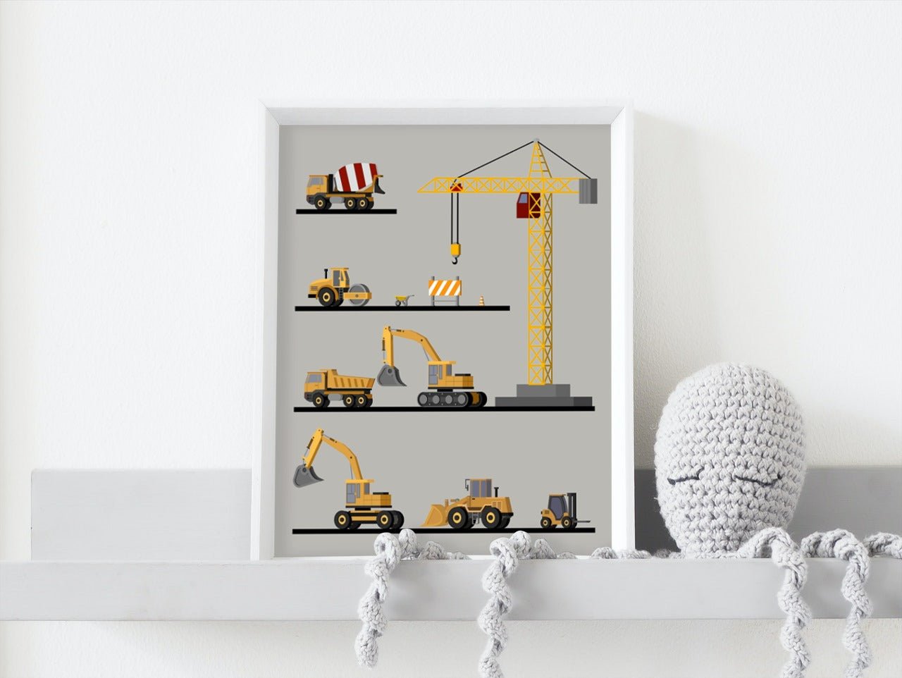 Ulike anleggsmaskiner - 01 - Plakatbar.no