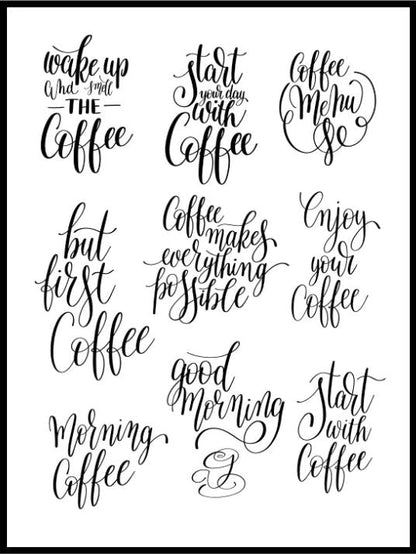 Ulike kaffesitater - Plakatbar.no