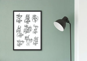 Ulike kaffesitater - Plakatbar.no