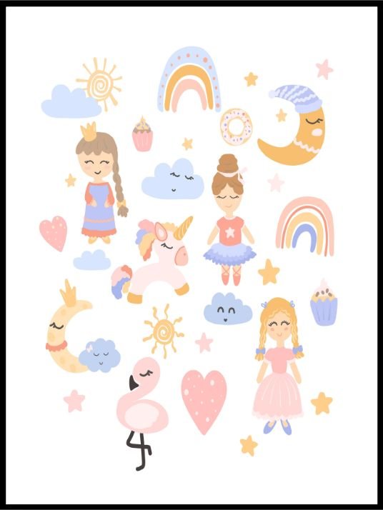 Ulike prinsessemotiver - Plakatbar.no