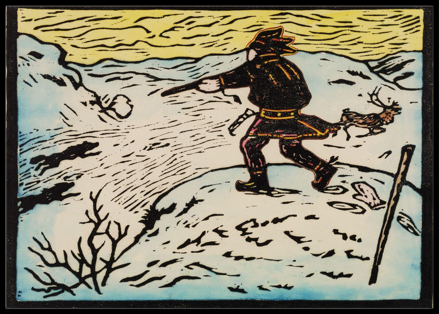 Wolf, Sami, Reindeer - John Savio - Poster