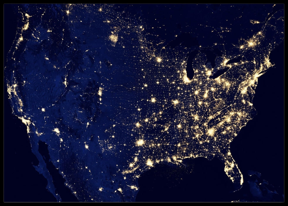 USA om natten- Romplakat - Plakatbar.no