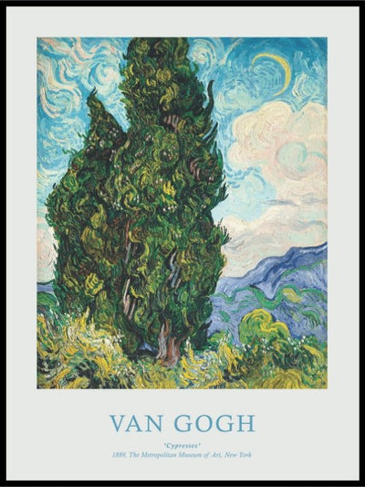 Van Gogh Cypresses Poster - Plakatbar.no