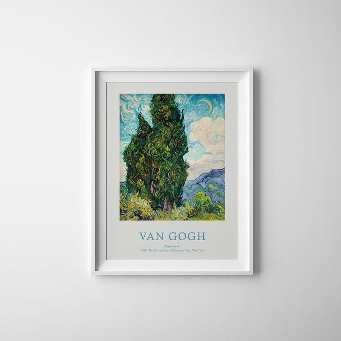 Van Gogh Cypresses Poster - Plakatbar.no