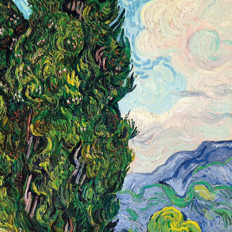 Van Gogh Cypresses Poster - Plakatbar.no