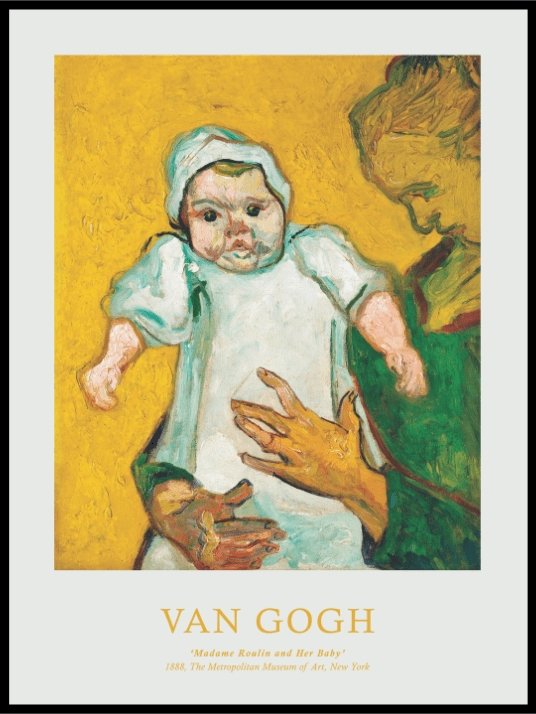 Van Gogh Madame Roulin og hendes baby plakat
