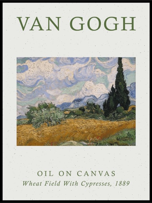 Van Gogh Wheat Fields - Plakat