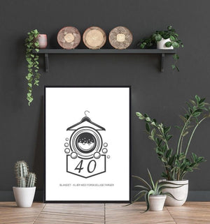 Vaskeplakat 40 grader blandet - Plakatbar.no