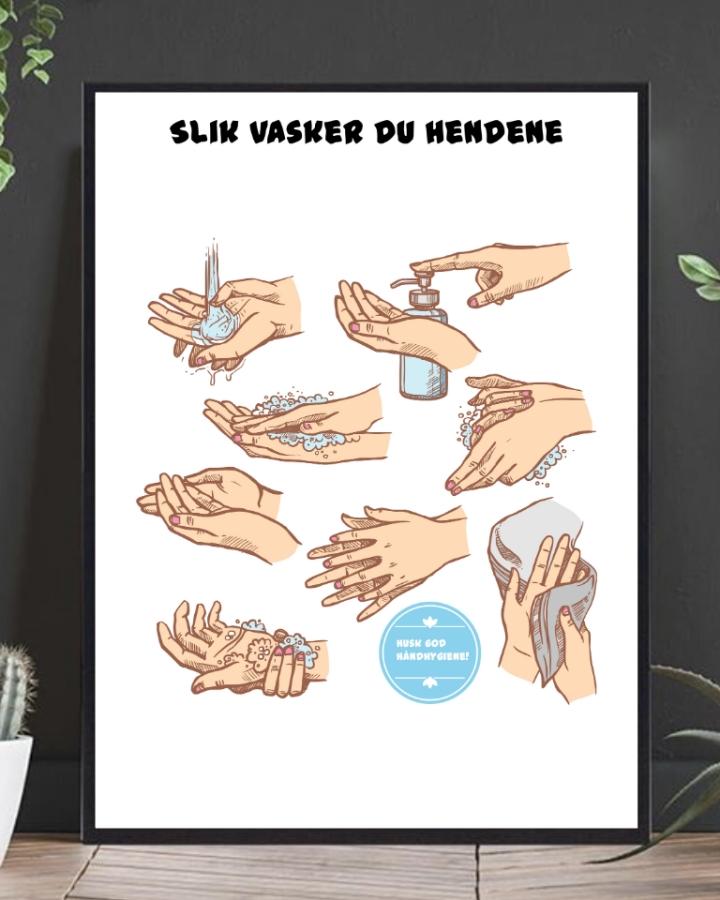 Vaskeplakat til toalettet - Plakatbar.no