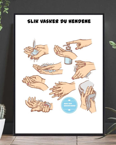 Vaskeplakat til toalettet - Plakatbar.no